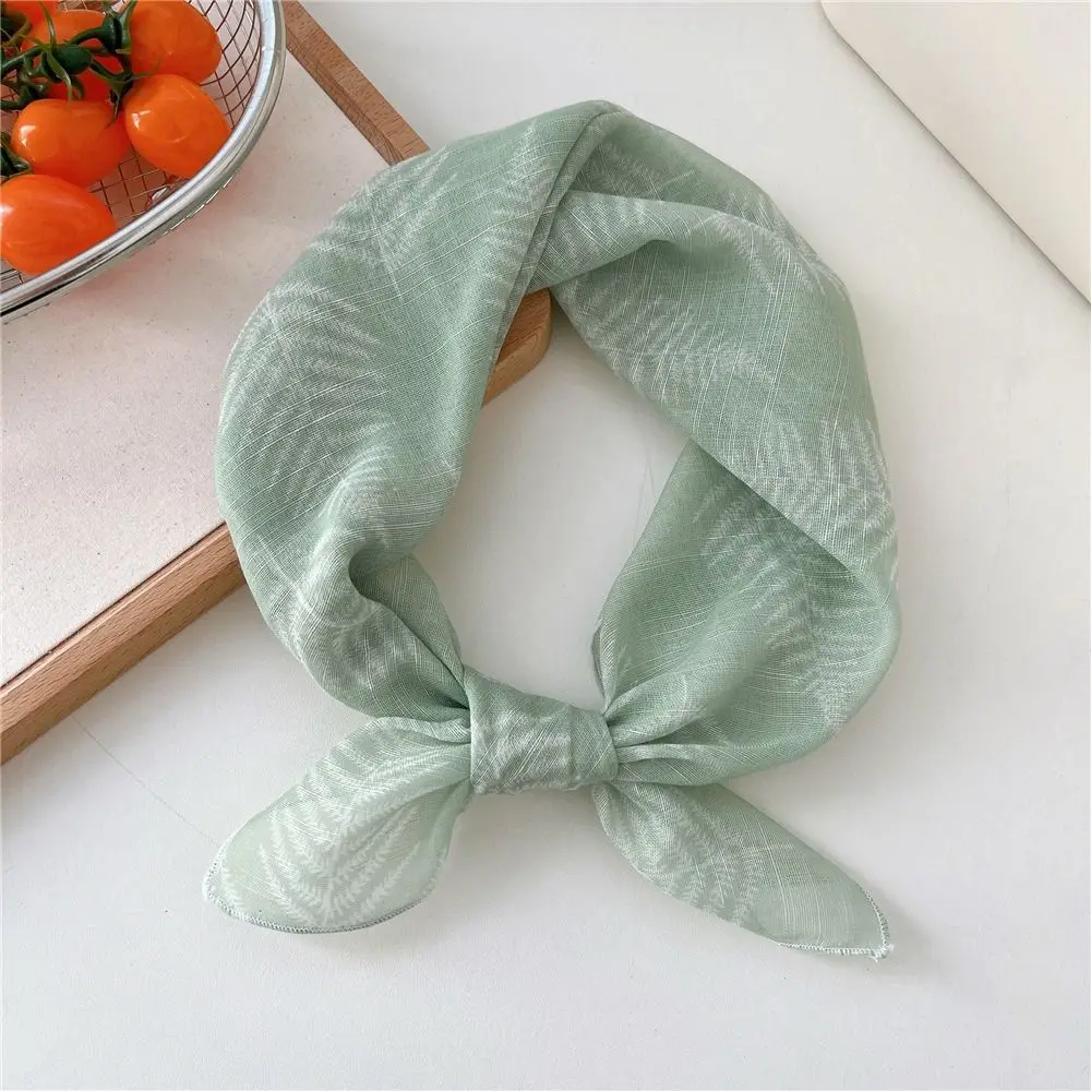 Fashion Square Silk Scarf Double Sides Flower Pattern Head Handkerchief 58*58cm Handbag Wraps Hair Scarf Female