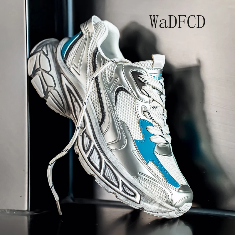 

Chunky Sneakers Plus Size 45 46 Mens Original Designer Sport Shoes Fashion Casual Leather Fabric Height Increased Platform Shoes