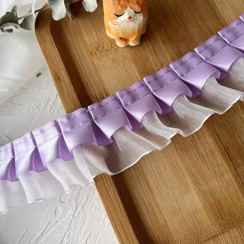 4cm szerokości nowa organza kolorowe haftowane kwiaty koronkowa tkanina dubaj szycie DIY wykończenia aplikacja wstążka kołnierz gipiura dekoracje