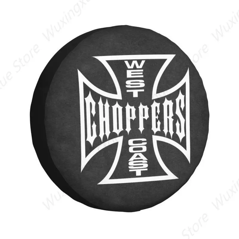 West Coast Iron Cross Choppers Spare Wheel Tire Cover for Mitsubishi Pajero Jeep RV SUV Camper Vehicle Accessories 14