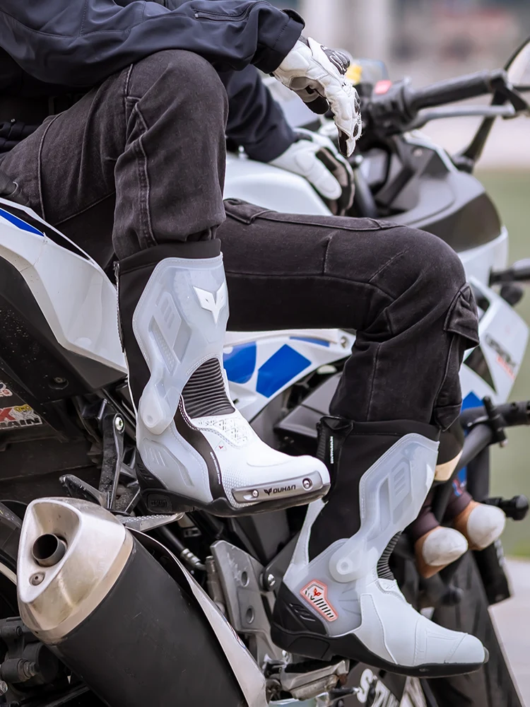 

Doohan Flying Shadow Motorcycle Riding Boots Locomotive Knight Anti-drop Professional Track Boots Racing Shoes Men Women