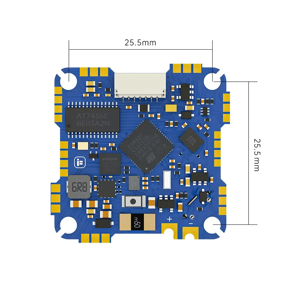 لوحة IFlight Whoop F411 F4 20A AIO (BMI270) BLHeli-S 5V 2A USB Micro مع فتحات تثبيت 25.5*25.5 مم لطائرة سباق RC FPV بدون طيار