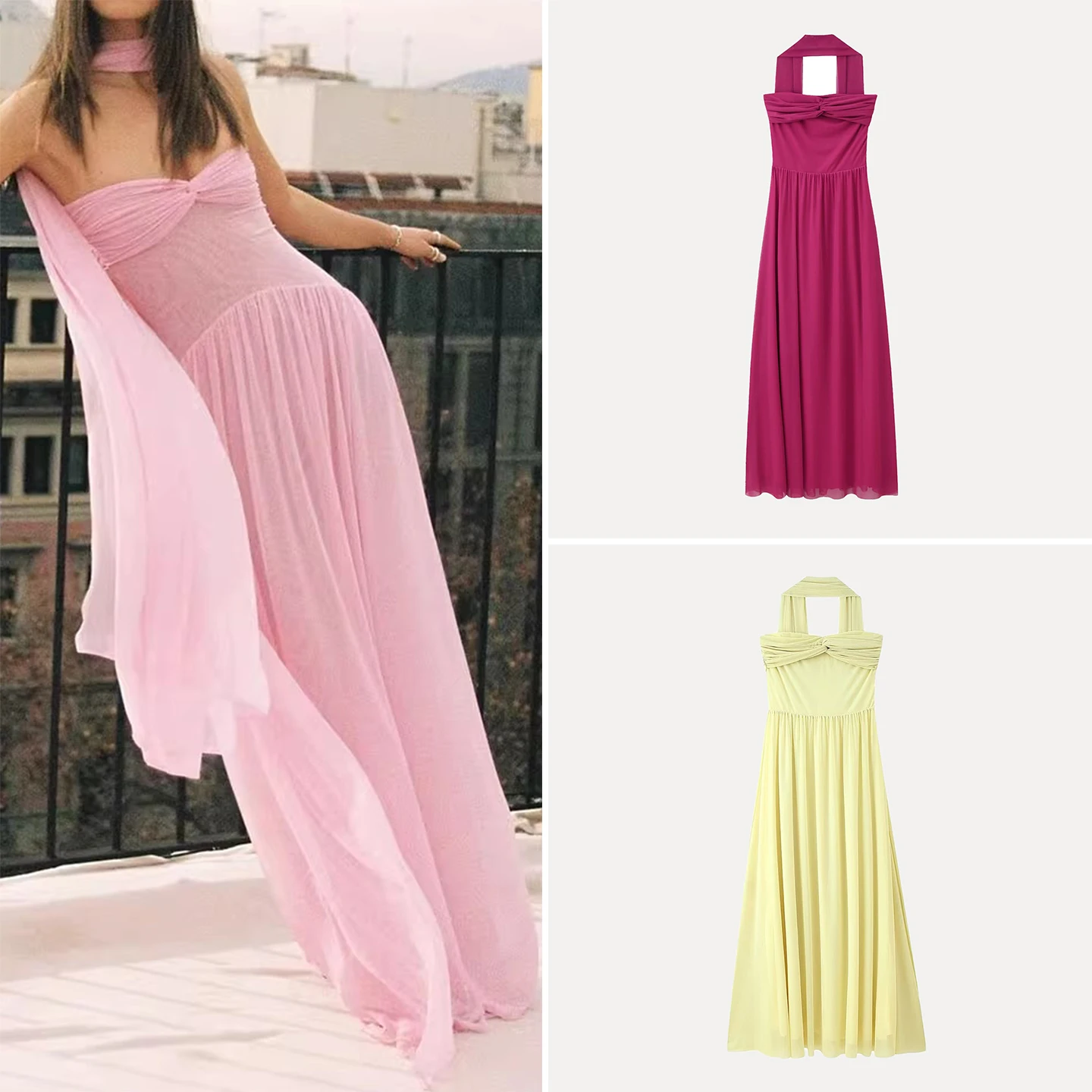 Faionable Me Sling Strap Dr con Sa Autunno 2025 delle nuove donne Personali semplici Dr Pure Color Svel Abbigliamento quotidiano