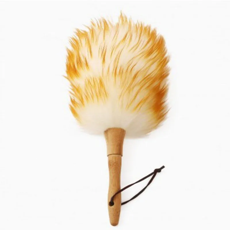 Anti-static Lambswool Feather Brush Duster The Dust Brush Feather Duster Dusting Cleaning Brush Wool Duster Brush Dust Broom