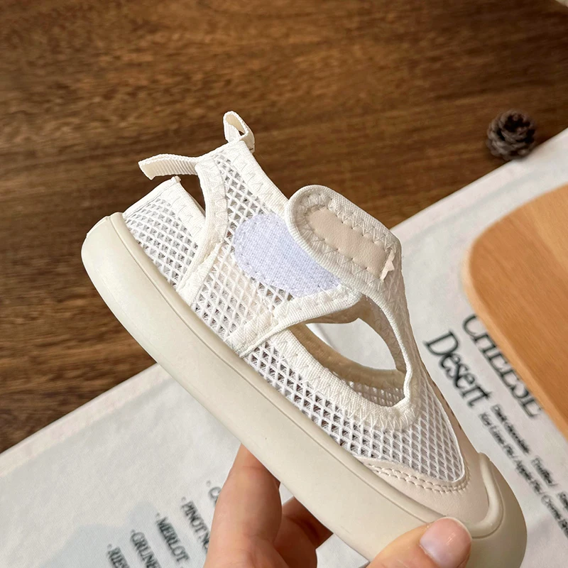 Baby Girls Boys Casual Shoes Summer Children Sneakers Breathable Mesh Kids Barefoot Shoes Soft Sole Anti Slip Infant Shoes