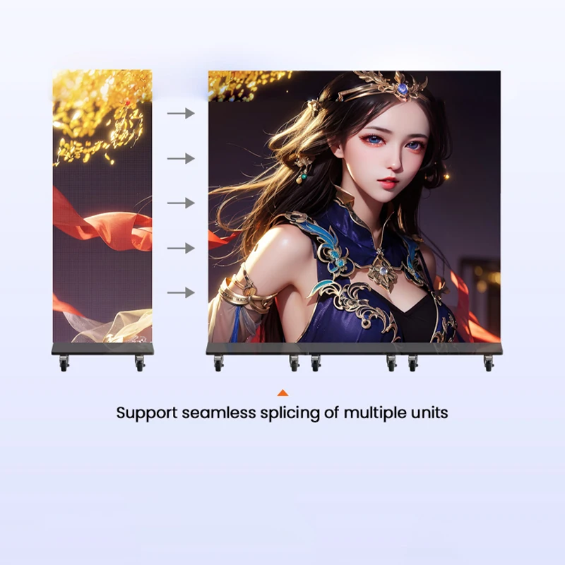 P2.5 Aluminum Outdoor Custom Advertising Videos Stand Screen Poster Wifi Control Portable Foldable Led Poster Display