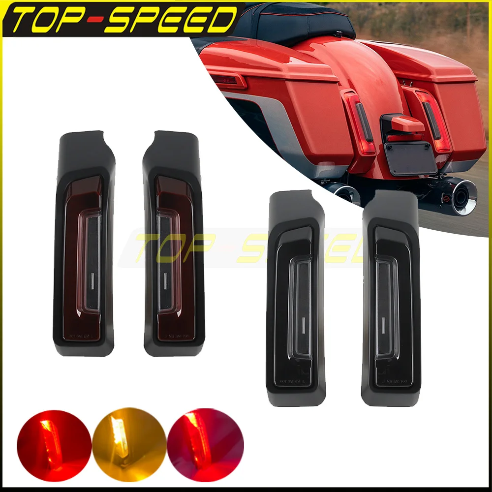 Motorcycle Rear Fender Light Saddlebag Side Light Filler Light For Harley Touring Road Glide CVO 2024 Taillamp Turn Signal Light