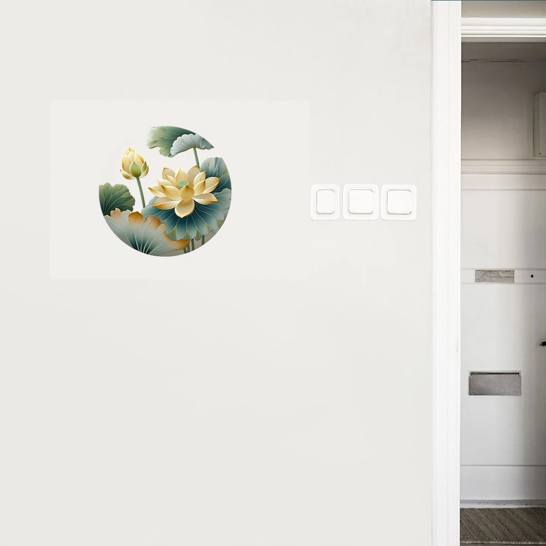 Three Ratels CD329 Beautiful Lotus Art Wall Stickers for Home Decoration