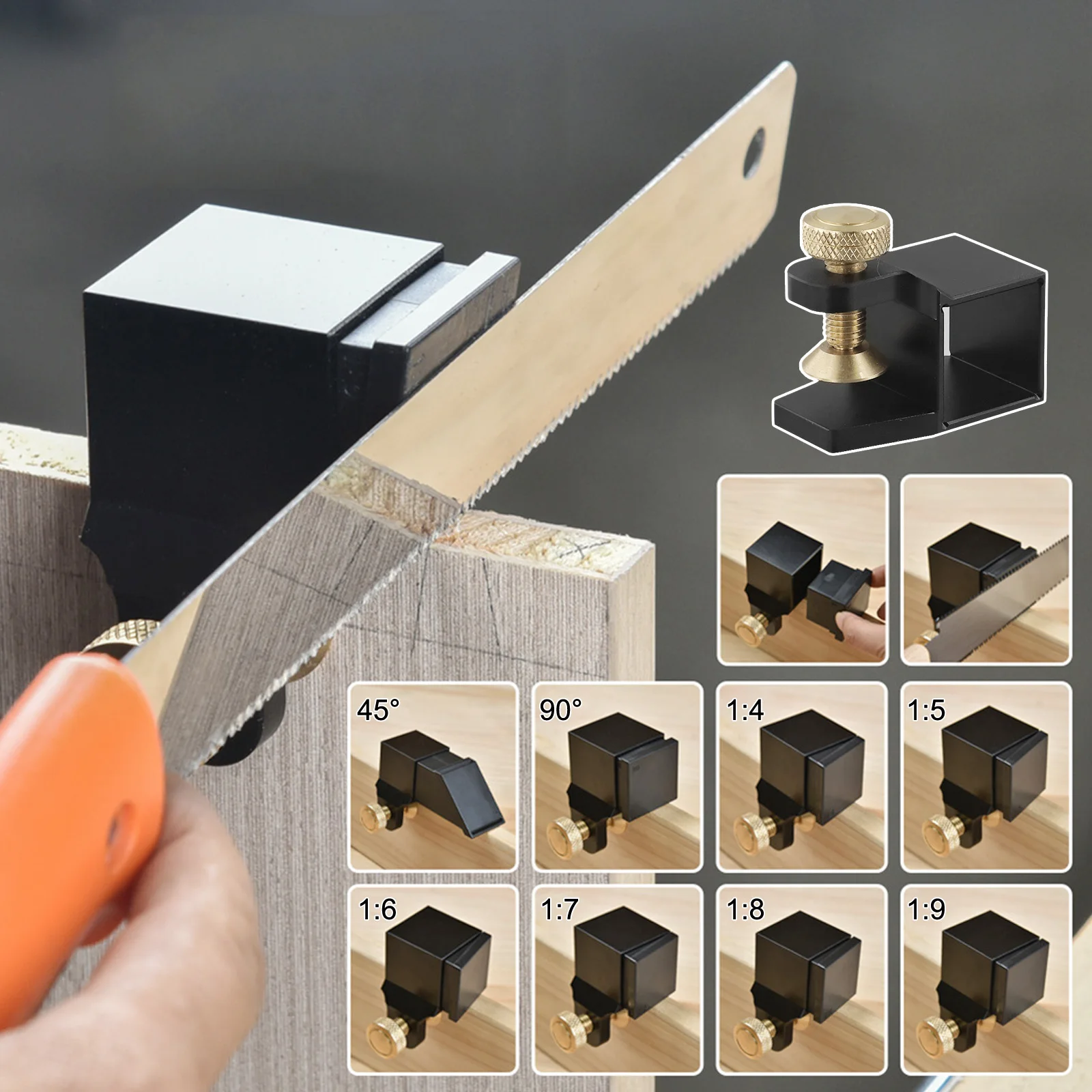 Woodworking Dovetail Saw Gauge with Magnetic Stability Includes 6 Modules for Precision Cutting at Various Angles