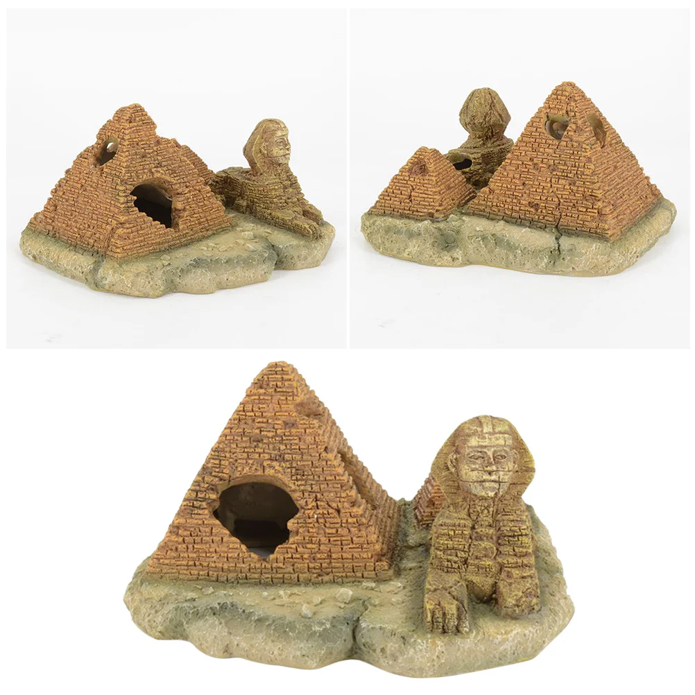 

1Pcs Sphinx Resin Ornament Creative Fish Tank Decoration Unique Fish Refuge Safe Aquarium Ornament
