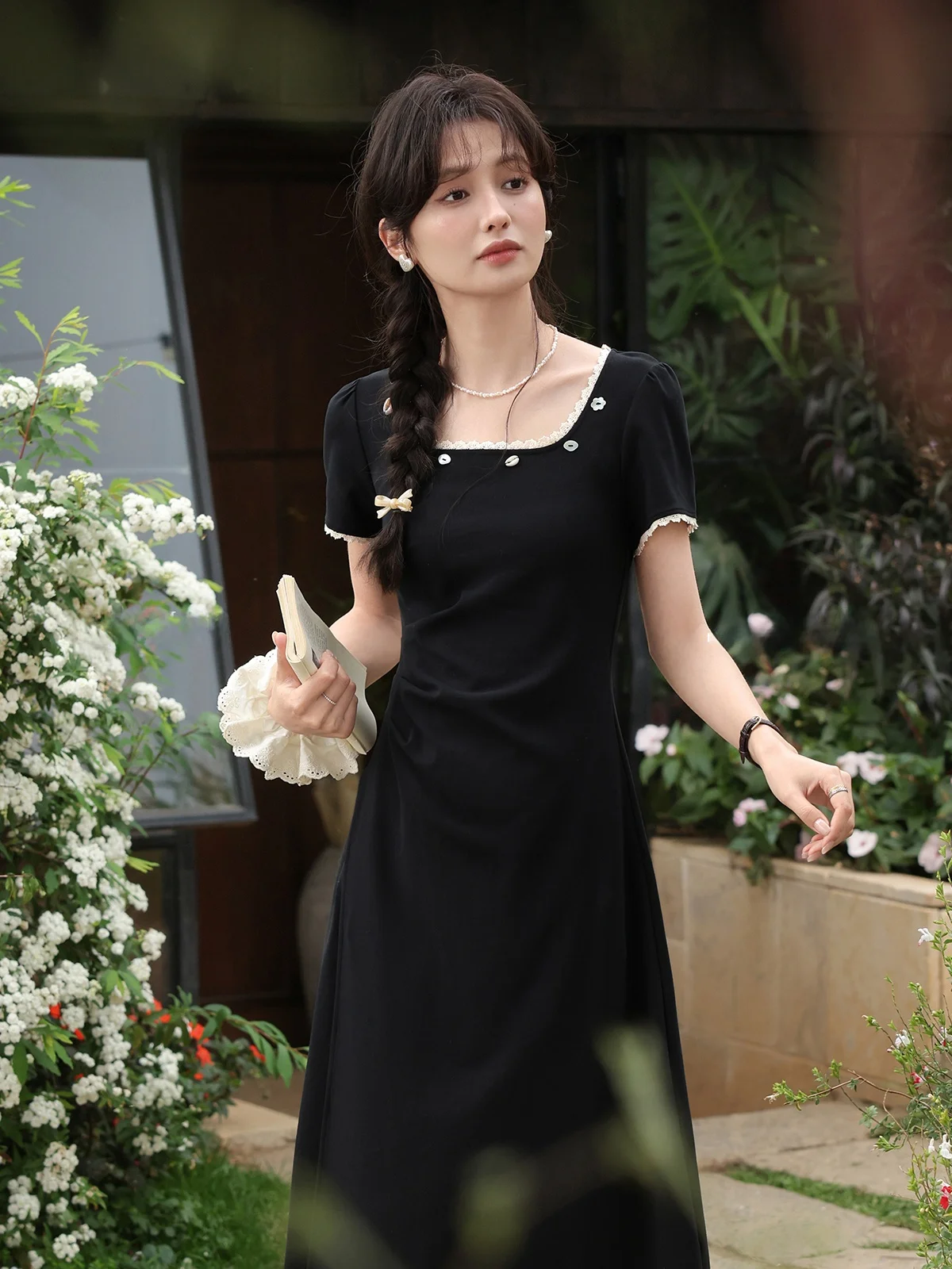 Ele Bla ort Sve Dr レディース 夏新作 スレ レトロ サウスディア ホリデー ロングスカート カジュアル Aラインスカート