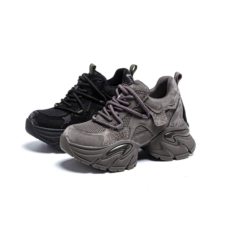 

Fujin 9cm Chunky Sneakers 3 Inch Platform Sneakers for Women Casual Shoes winter Fall Walking Shoes Fashion Sneakers Heel Comfy