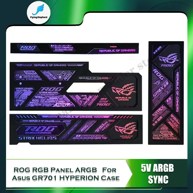 

RGB Panel RGB 4Pcs Kit For GR701 ROG HYPERION Computer Case UV Grave Lighting Boards 5V ARGB SYNC