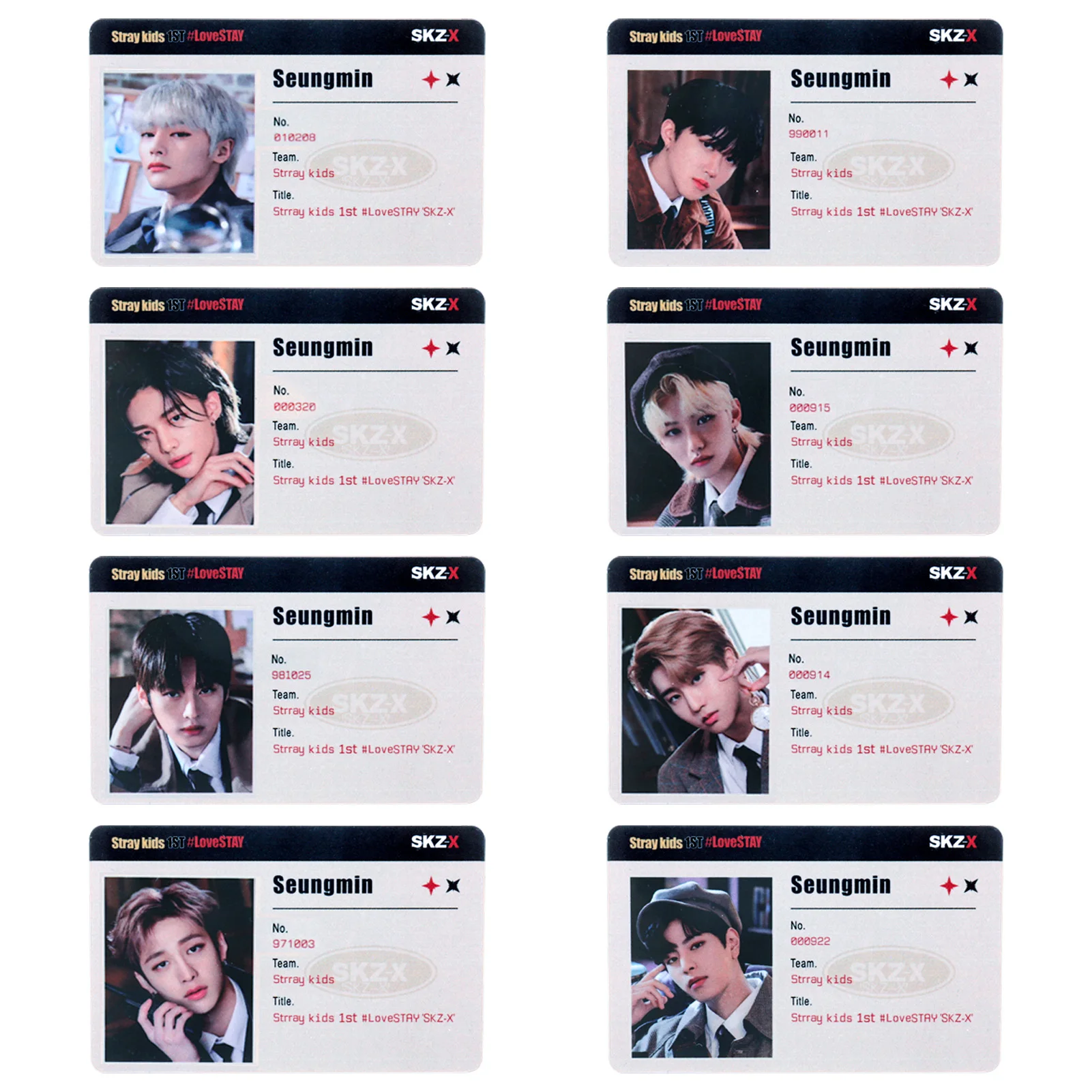 1PCS KPOP Figures Student ID Card BANGCHAN FELIX HYUNJIN LEEKNOW PVC Name Cards For Fans Collection Gift Cosplay