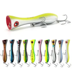 130g 205mm Big Game Popper Fishing Lure Wobbler for Long Casting Surf Fishing GT Tuna Artificial Hard Bait 4/5X Hooks Saltwater