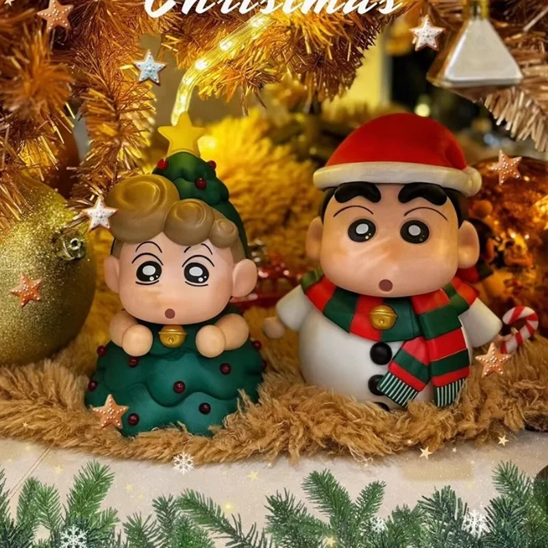 Christmas Limited Edition Cartoon Cute Figurines Of Xiaoxin And Xiaokui Snowman Desktop Ornaments Dolls Gifts