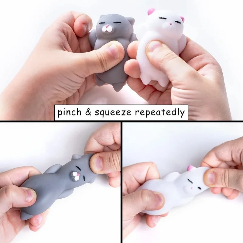 Mini Squeeze Stretchy Toy Squishy Cat Cute Kawaii Animal Healing Stress Fidget Vent Toys Funny Antistress Gift Christmas Prese