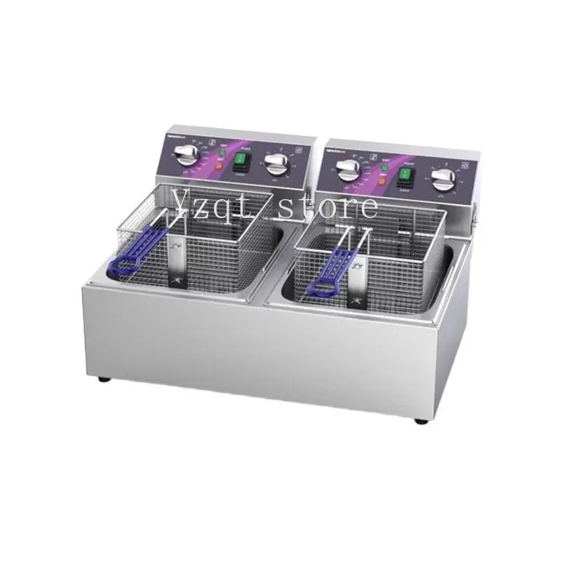 Electric fryer Commercial electric  Single double cylinder large capacity  Chicken chop skewer Thickened fryer