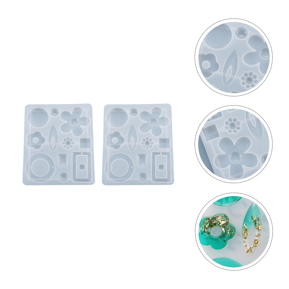

2pcs Earings Silicone Mold Flower Design For Epoxy Resin Diy Jewelry Making Craft Tool Parent Activity Silicone Diy Mould
