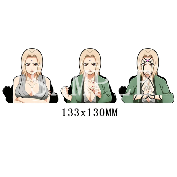 Anime NARUTO 3D Gradient Tsunade Motion Sticker Magic Sticker Creative Car Sticker Notebook Luggage Waterproof Decal Kid Toys