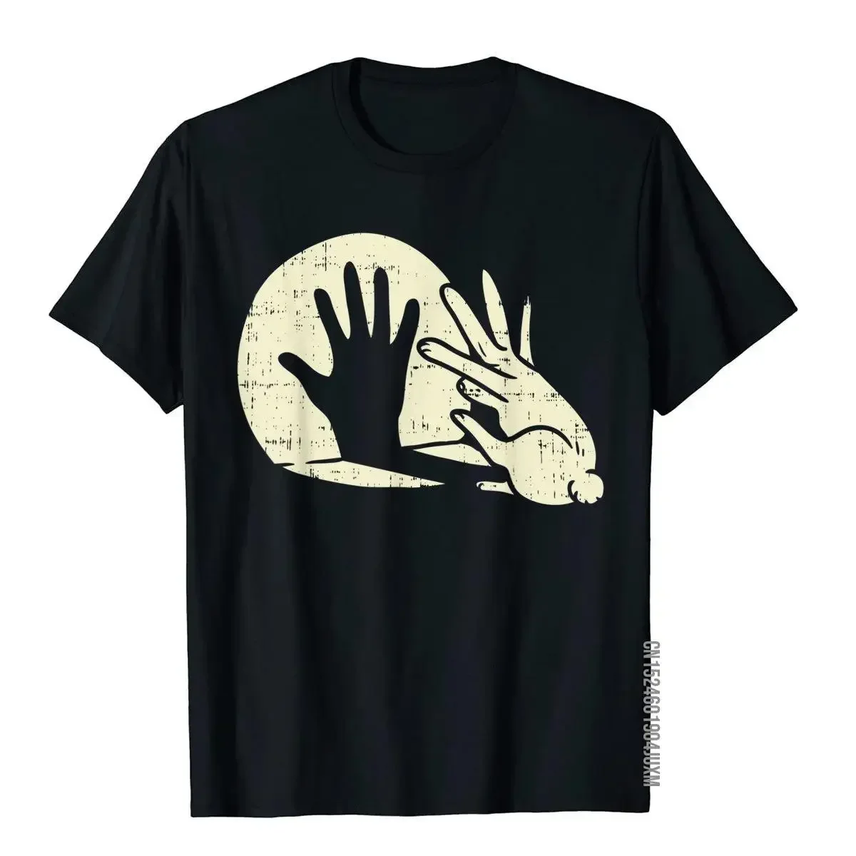 Camiseta unisex coupe couvertes pour hommes et femmes, chemise de lapin animal drôle, camisetas de jeu d'ombre, cadeau d'amant de