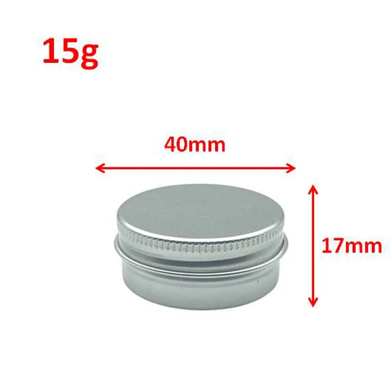 10 Stuks 5g 10g 15g 20g 30g 50g Lege Zilveren Aluminium blikken Blikjes Schroef Top Ronde Kaars Spice Blikken Blikjes met Schroef Deksel Containers