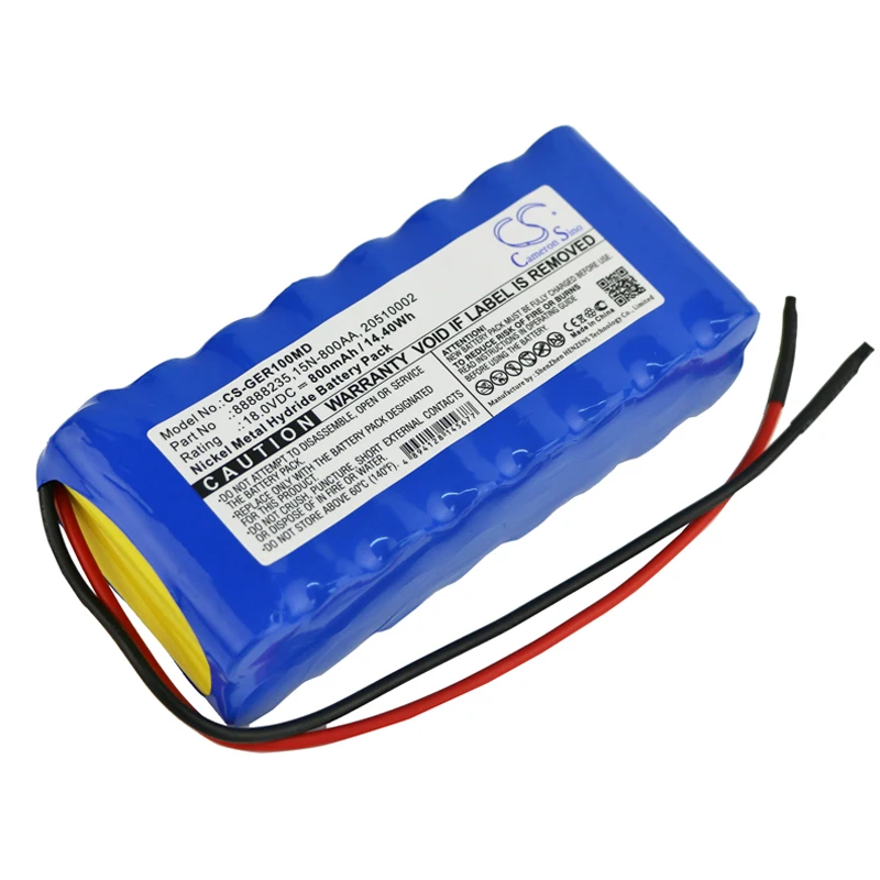 

CS 800mAh/14.40Wh battery for GE Responder 1000,SCP 840,SCP 912,SCP840,SCP912 15N-800AA,20510002,88888235,92916531