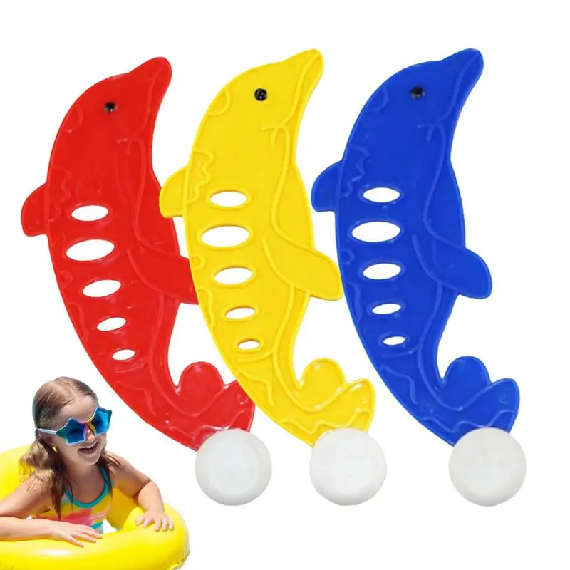 Swimming Pool Diving Toys Water Toys Underwater Pool Toy 3 Pcs Dolphin Swim Toys Diving Toys Set For Sinking Swimming Play Boys