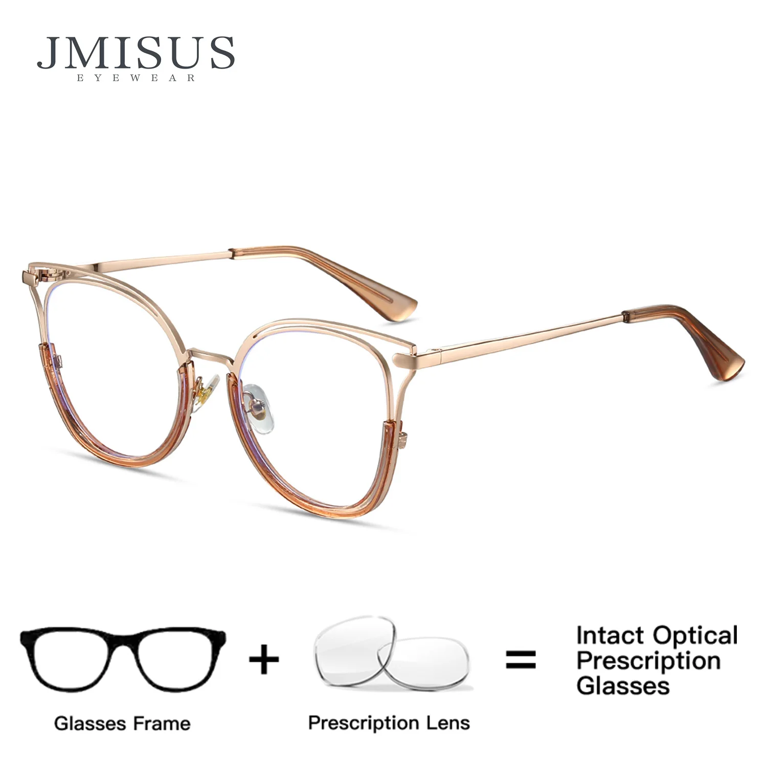 

JMISUS 2026 Trendy Handmade Acetate Square Prescription Glasses Women Anti-Blue Ray Butterfly Progressive Multifocal Eyewear