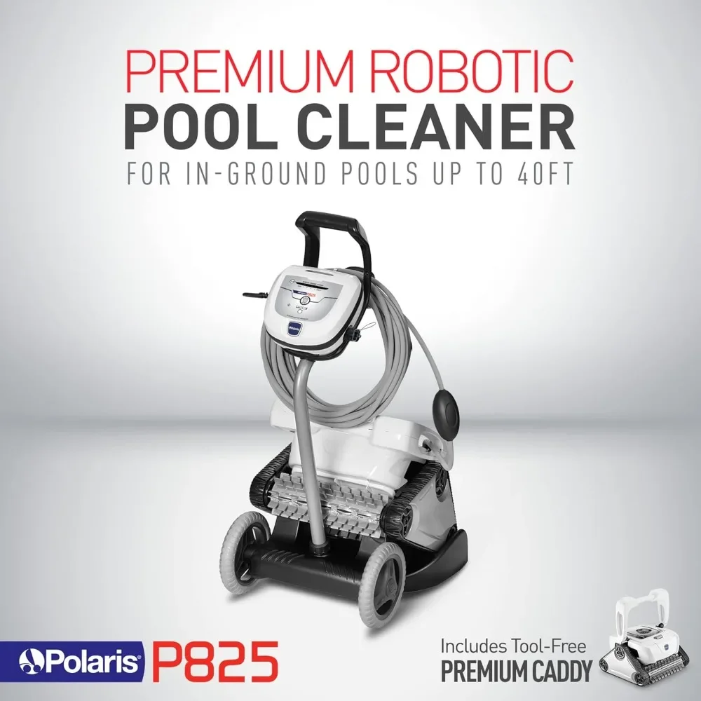 Sport Robotic Pool Cleaner Automatic Vacuum for InGround Pools up to 40ft Wall Climbing Vac w/ Strong Suction & Transparent Lid