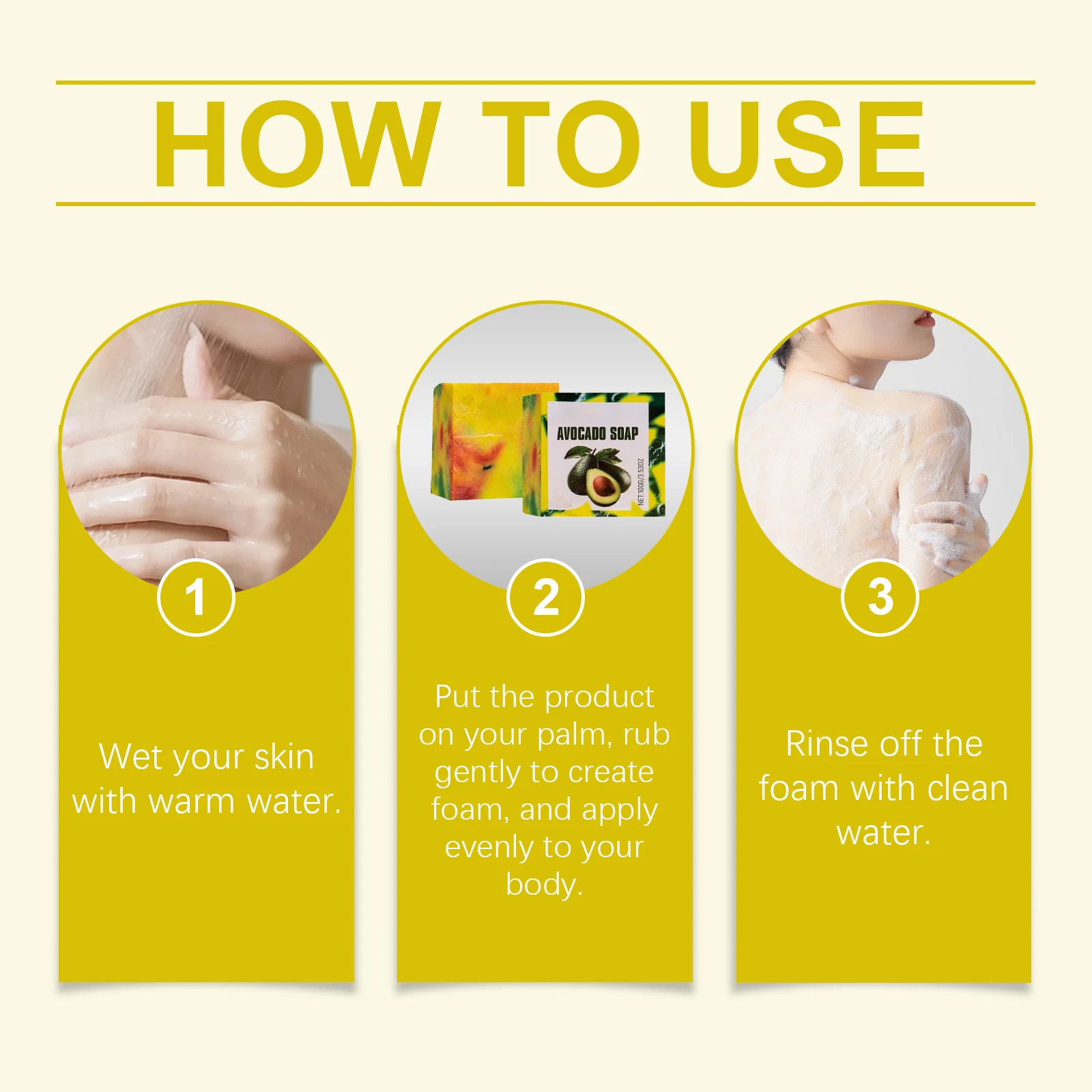 Savon hydratant à l'avocat, adoucissant, kératine, nettoyage en profondeur des pores, élimine la saleté, améliore les Conditions cutanées, soin nourrissant pour le corps