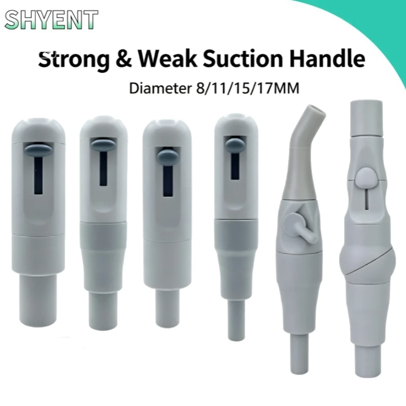 Dental Strong/Weak Suction Handle 11/15/17mm Adjustable Saliva Ejector with Control Valve Autoclavable Dental Chair Accessories