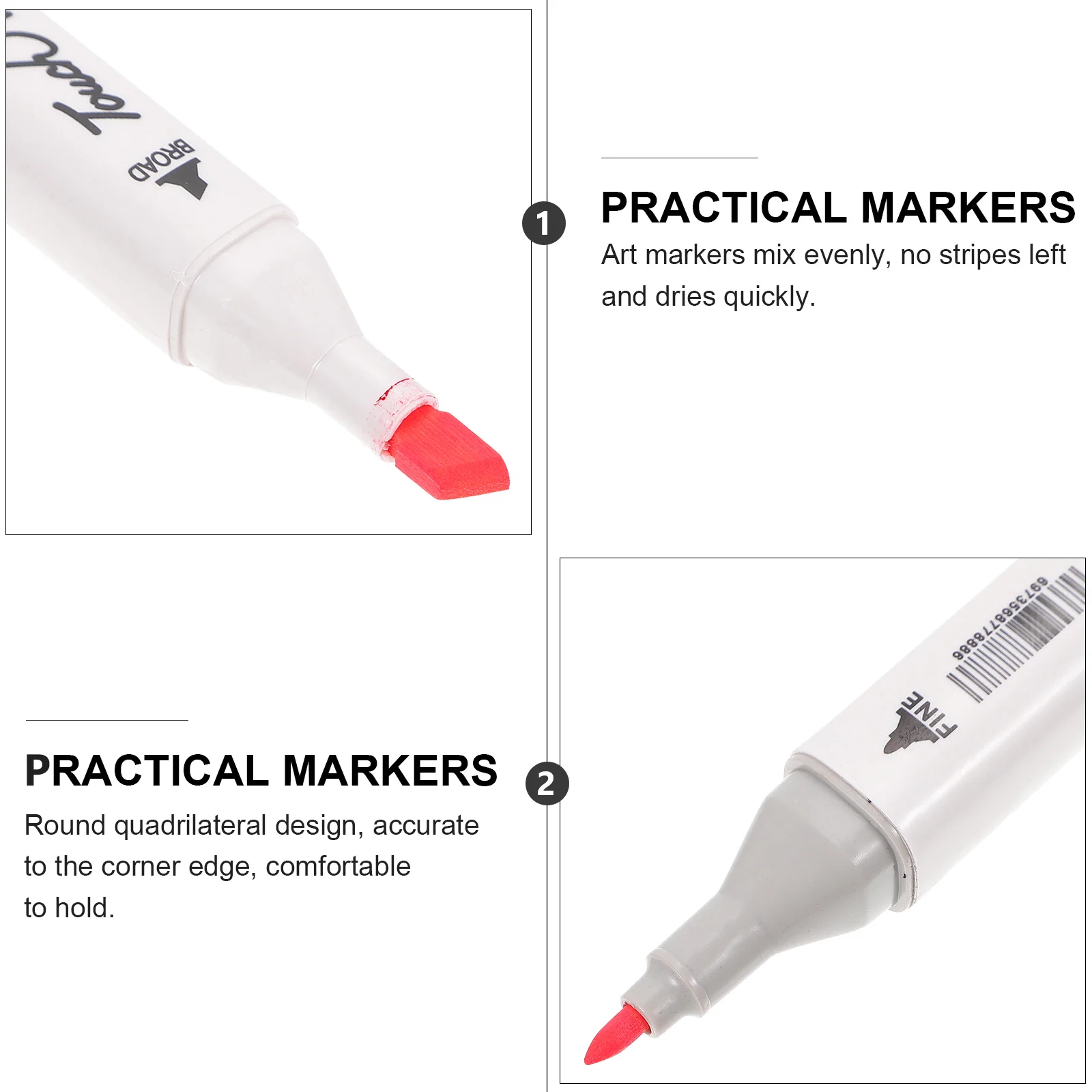 

1Set Marker Set 80-Color Double-Headed Markers Creative Drawing Pens for Coloring DIY Art Portable Fashionable Watercolor