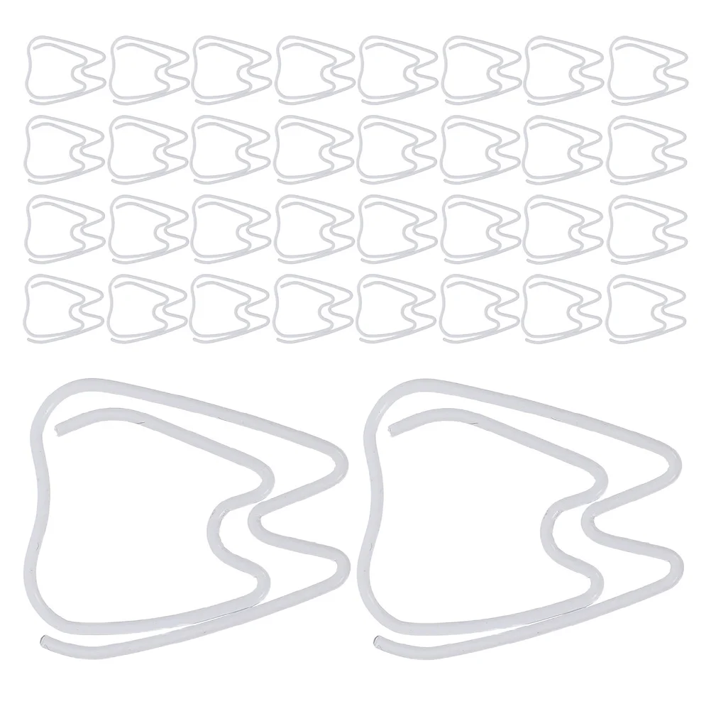 150Pcs Tooth-Shaped Paper Clips Cute Metal Binder Clips White Office Supplies for School Journaling Document Organization