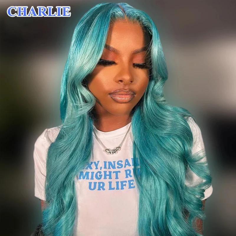 Wear And Go Glueless Synthetic Wigs Preplucked Brazilian Blue 13x4 HD Lace Frontal Synthetic Wigs 613Colored Ready To Wear Party