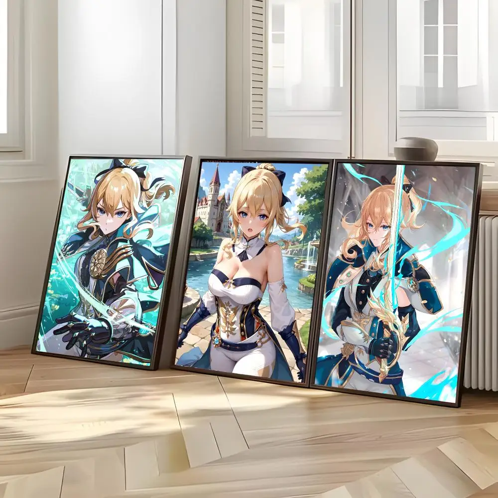 Hot Game G-Genshin I-Impact J-Jean Poster Distinct Home Decor Concepts Chic Indoor Art Pieces