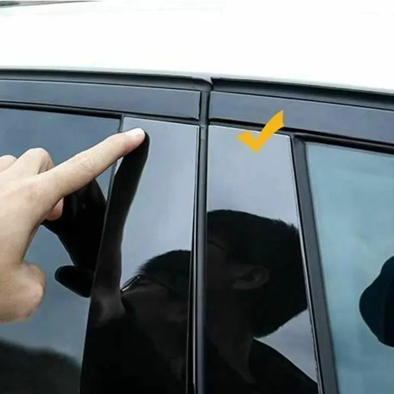 

CarHome наклейка на центральную стойку окна автомобиля, авто внешнее украшение, декоративная пленка против царапин для BMW 5 серии F10 2011-2017, дверь автомобиля