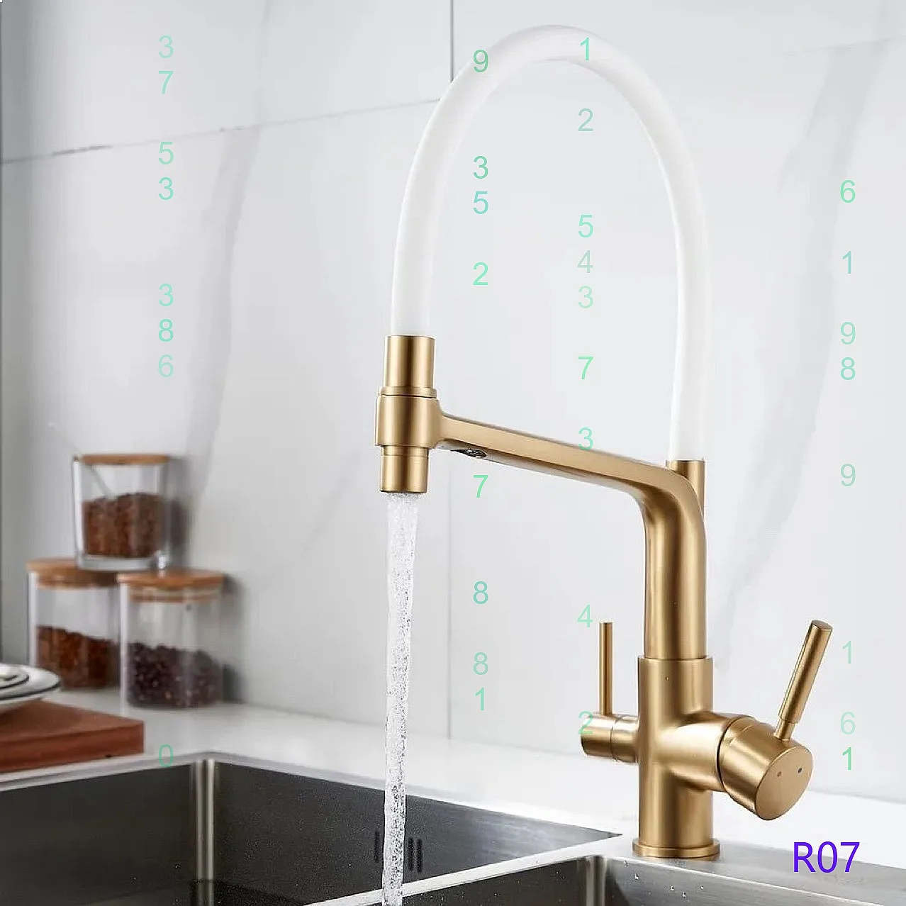 Cross Border Copper 3-in-1 Water Purifier Faucet Kitchen Sink Cold Hot Drinking Tap