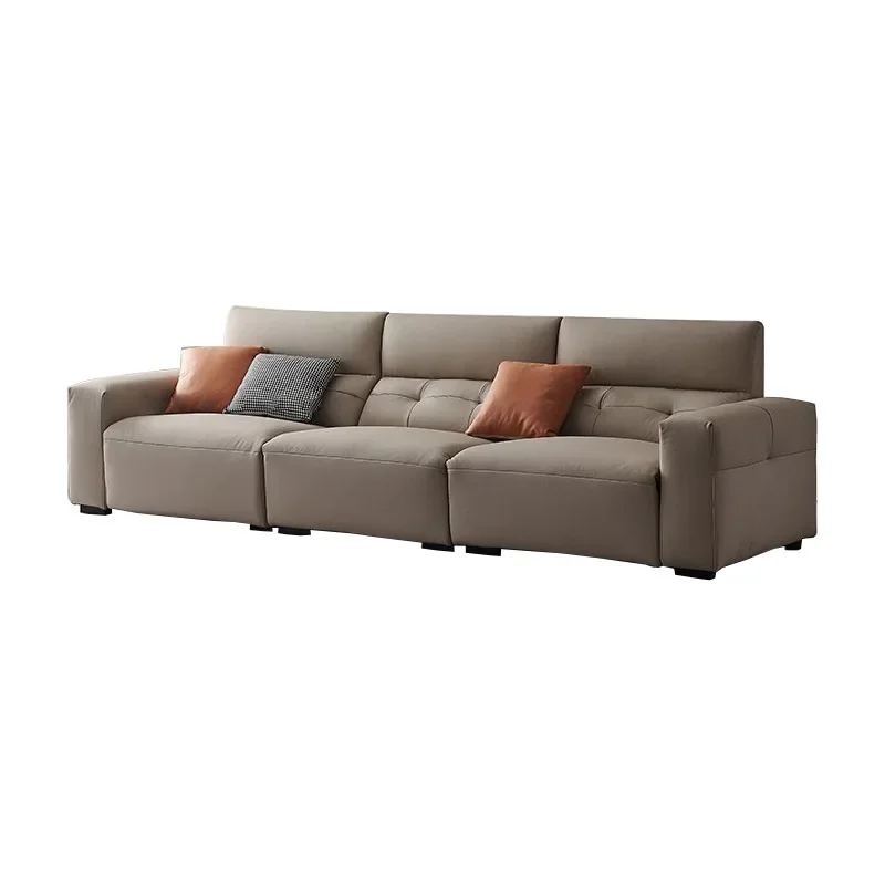 The first layer of cowhide intelligent electric leisure leather sofa living room dual function adjustable