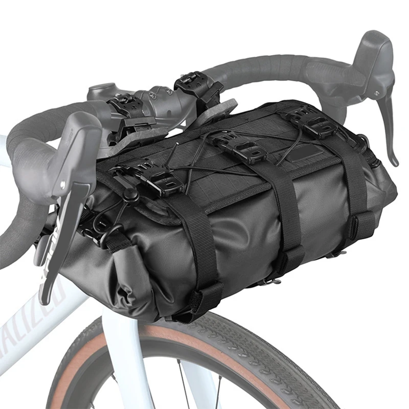 

Waterproof Bike Handlebar Bag Adjustable Capacity, Removable Dry Bag For MTB, Road & Gravel Biking, Front Cycling Pack-ABAF