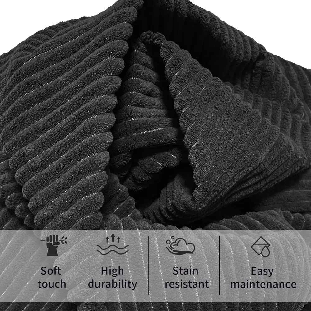 Гигантское кресло-мешок для взрослых — плюшевый чехол из микрофибры длиной 4 фута с пеной с эффектом памяти, съемный и удобный большой диван для отдыха