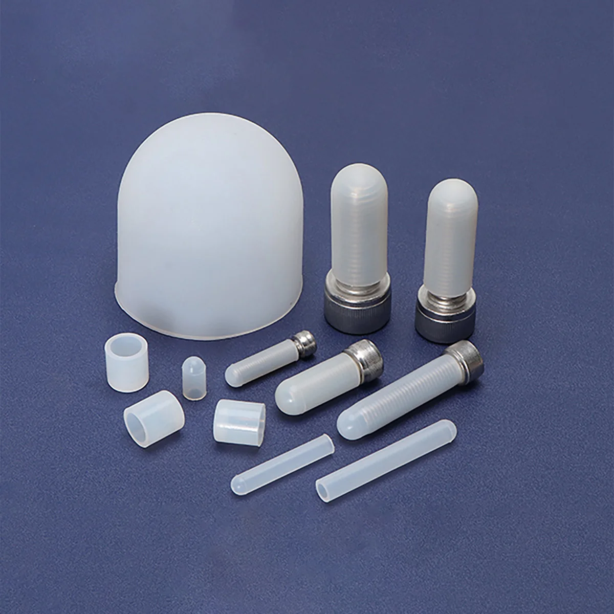Electroplated Silicone Cap/Screw Thread Dust-Proof  Protection Plastic Sleeve