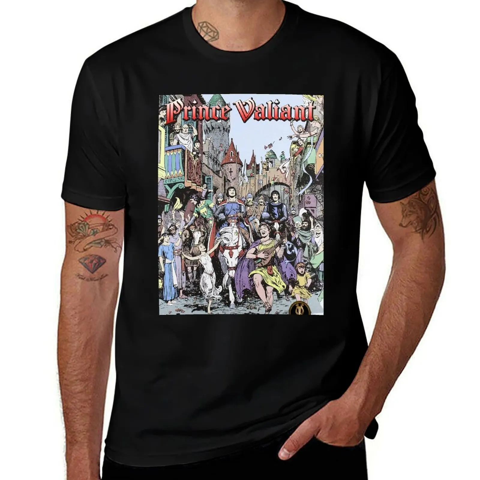 Prince Valiant by Harold Foster T-Shirt Retro Graphic Print T-Shirt