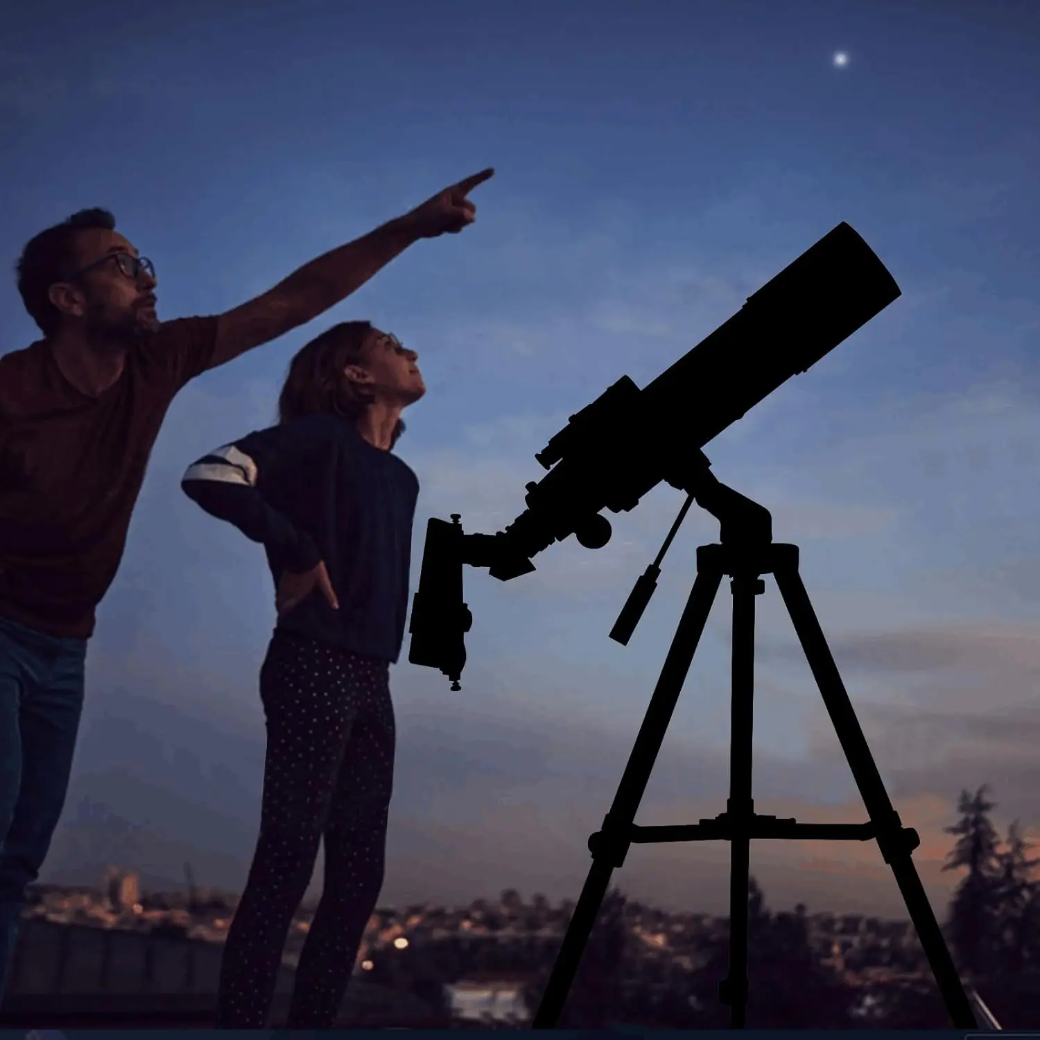 80mm Aperture 600mm Refractor Telescope for Beginners, Compact and Portable Travel Telescopio with Backpack