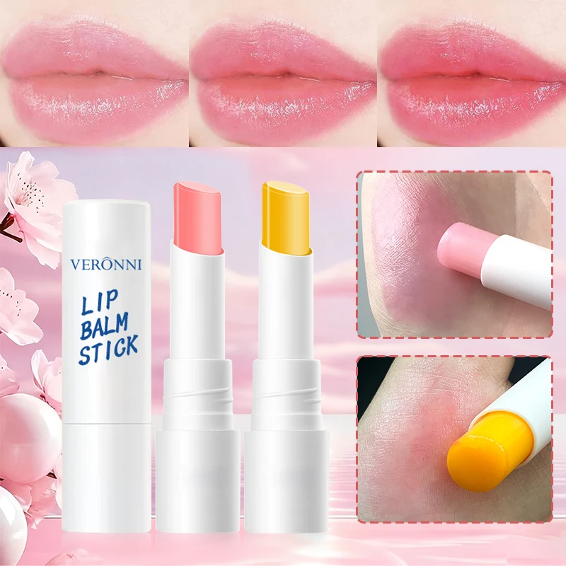 Colorless Vitality Color Lip Balm Change Lipstick Peach Girl Moisturizing Long Lasting Lip Gloss Makeup Care Repair Lip Mask