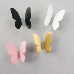 Nordic Brass Creative Butterfly Wing Handle Wardrobe Shoe Cabinet Door Handle Colorful Home Decoration Cabinet Furniture Handle