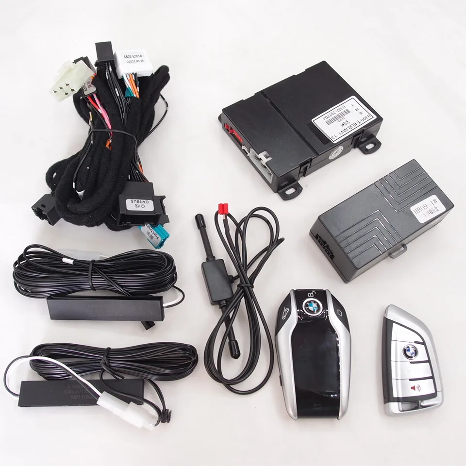 لسيارات BMW all E,F,G هيكل E71,E72,F15,F30,G20,G30 إضافة تشغيل عن بعد دخول بدون مفتاح ، توصيل وتشغيل CANBUS ، التحكم في تطبيق شبكي 4G