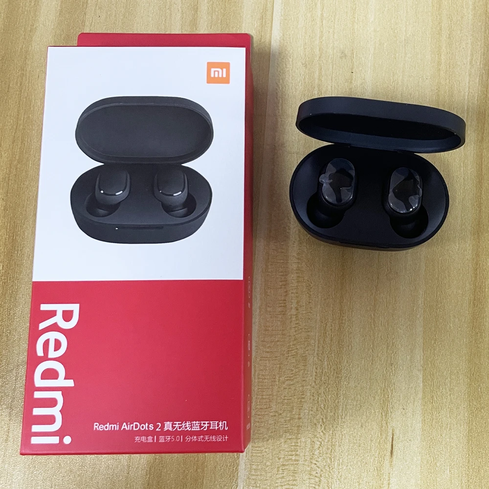 Venta al por mayor 3/6/10 Uds Xiaomi Redmi Airdots 2 Bluetooth 5.0tws auriculares impermeables Fone Xiaomi auriculares básicos 2 auriculares intrauditivos
