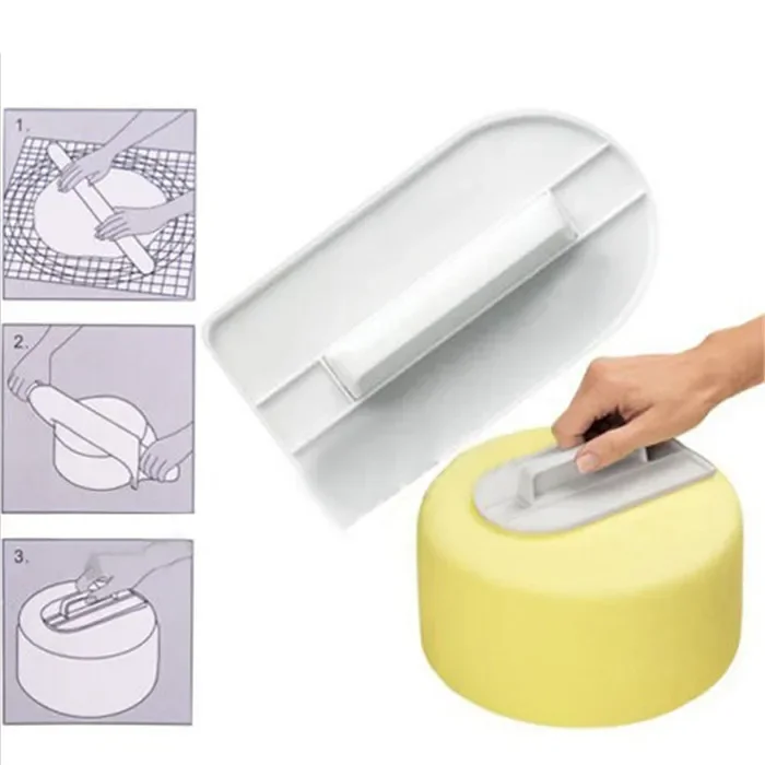 1PC Plastic Cake Marker DIY Decorative Surface Leveler Decorator Garland Border Accessory Baking Slicer Tool OK 0321