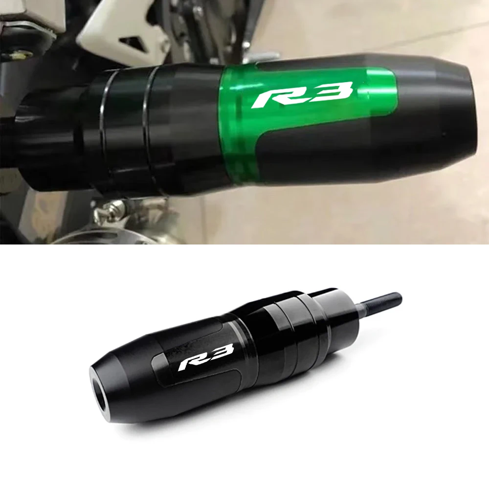 For Yamaha YZF-R3 YZFR3 Motorcycle Accessories CNC Aluminum Crash Protection Exhaust Slider Crash Pad Protector